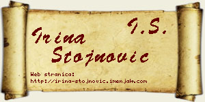 Irina Stojnović vizit kartica